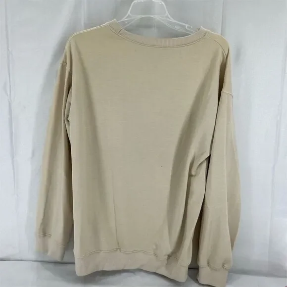 French Bulldog Christmas Sweatshirt Unisex Beige Holiday Novelty Top ?Medium - Picture 3 of 6